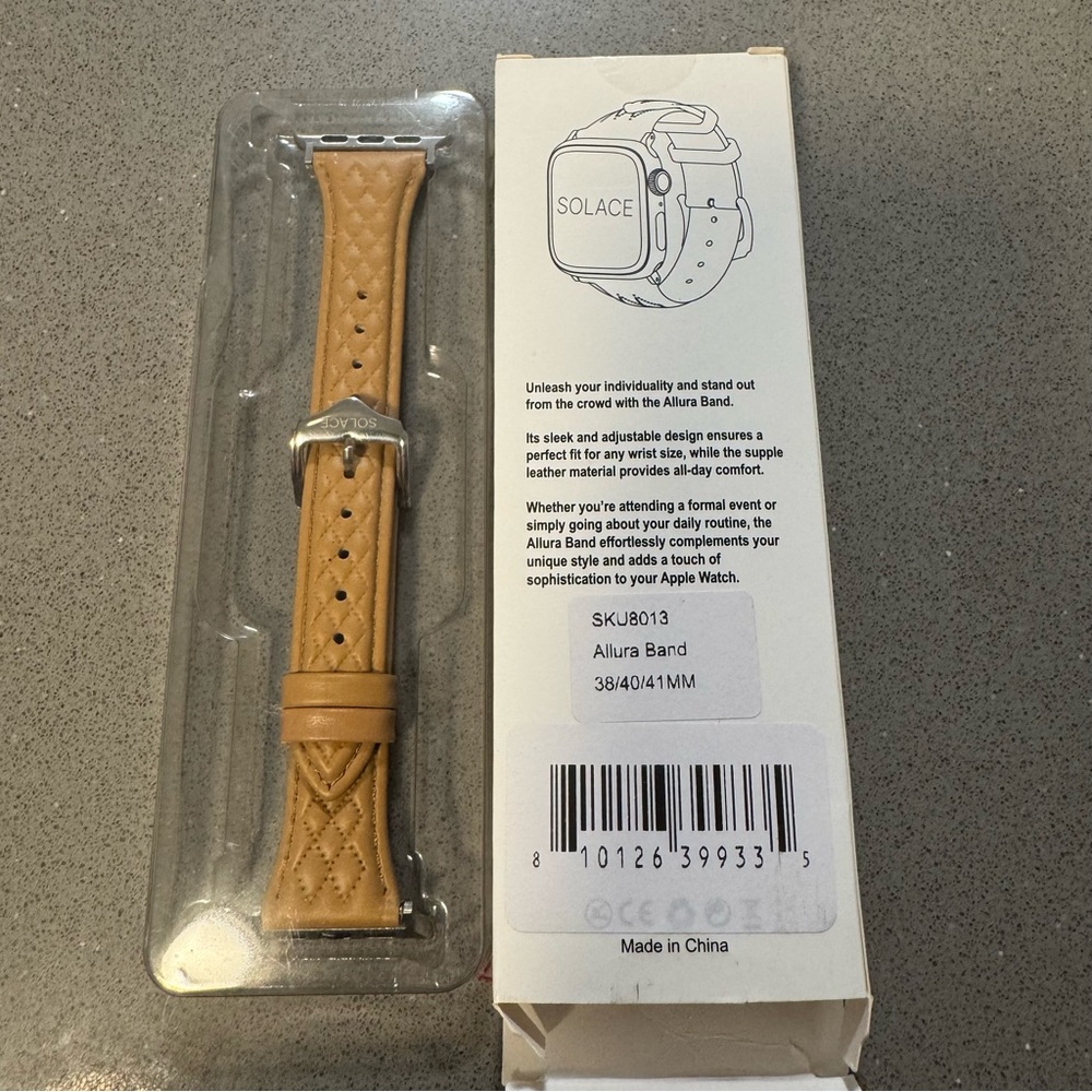Solace Allura Women's Leather Watch Band - Tan